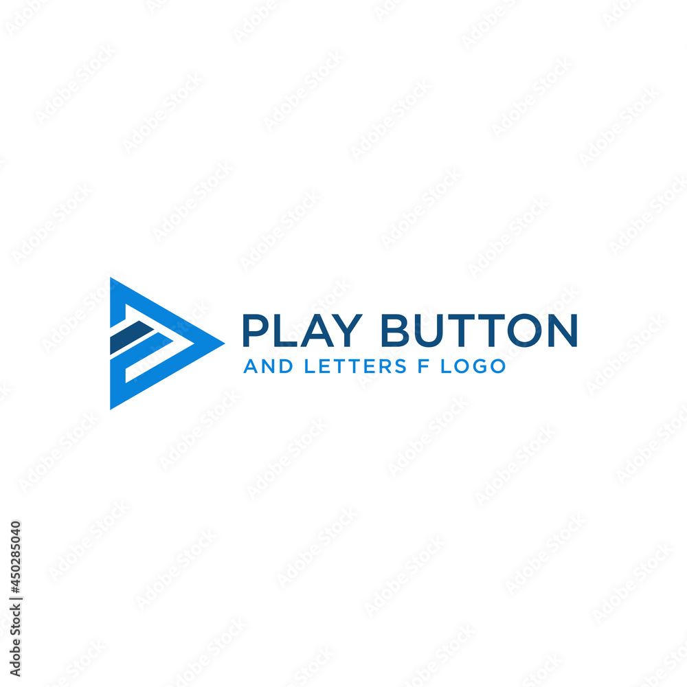 PLAY BUTTON AND LETTERS F LOGO PLAY BUTTON AND LETTERS F LOGO