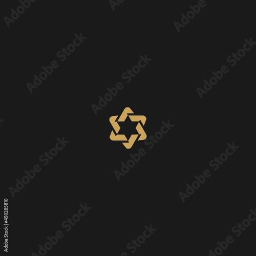 HEXAGRAM STAR LOGO VECTOR EDITABLE