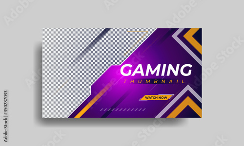 Gaming youtube thumbnail template design