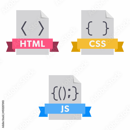 プログラミング言語のイラストセット