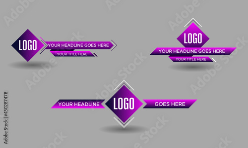 Modern attractive abstract Lower third design template Vector illustration
