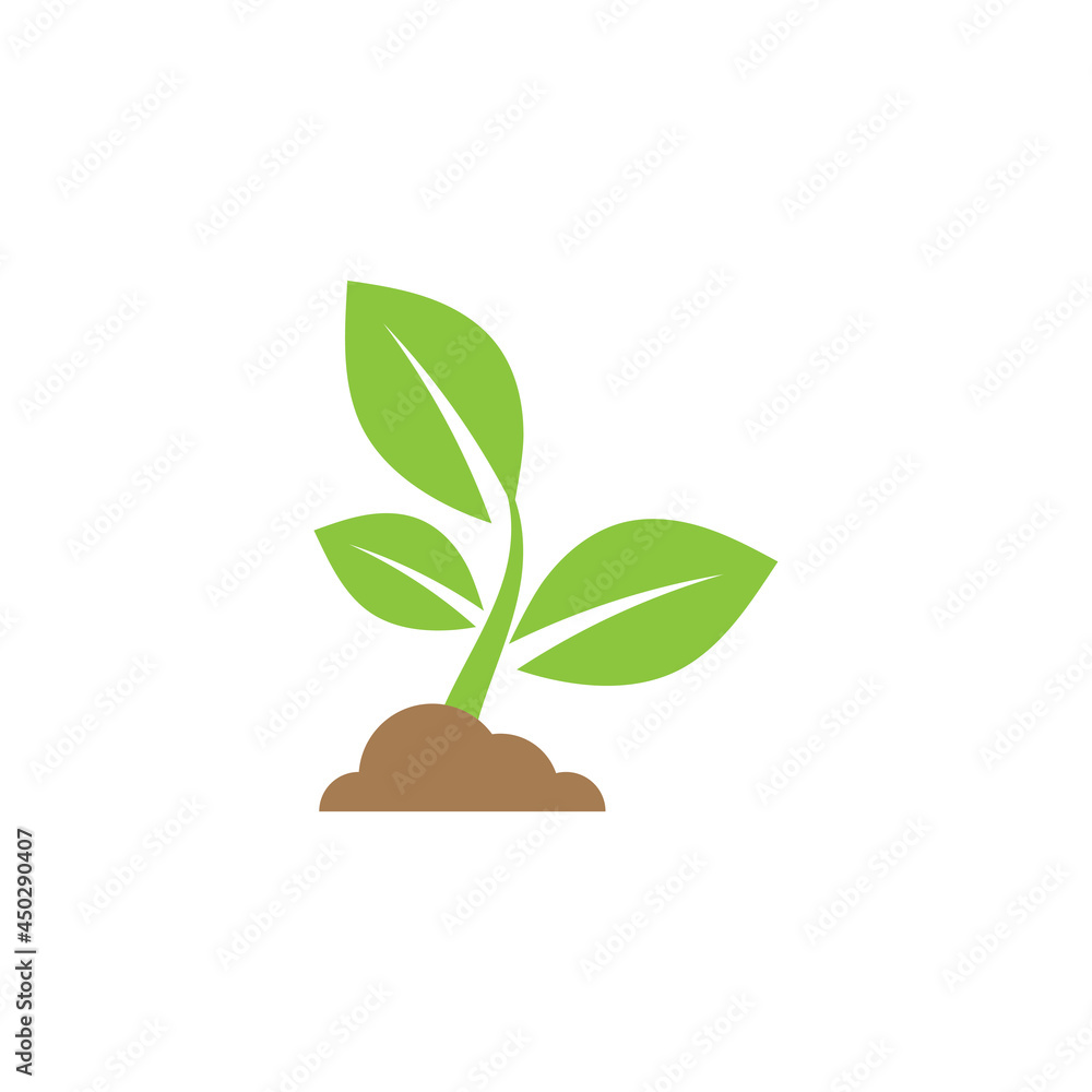 Sprout icon design illustration template Sprout icon design illustration template