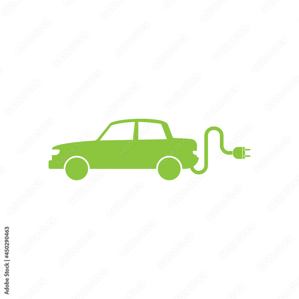 Electric car icon design illustration template