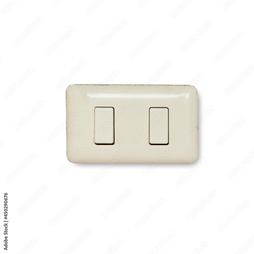 Light switch . off-on button isolated on white background. Light switch . off-on button isolated on white background.