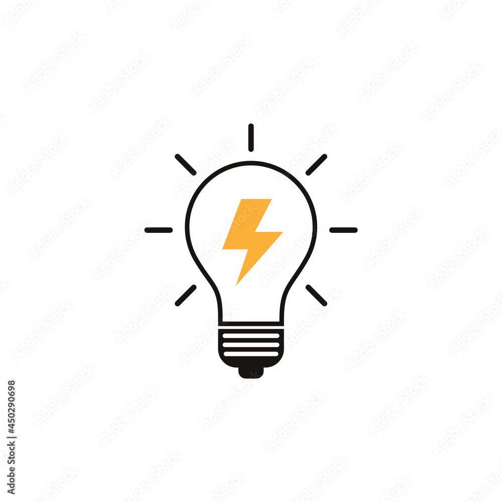 Fototapeta premium Lightbulb icon design illustration template