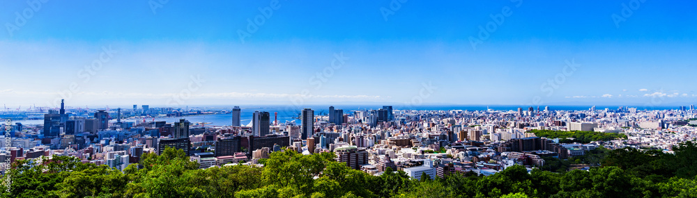 landscape of Kobe city panorama view