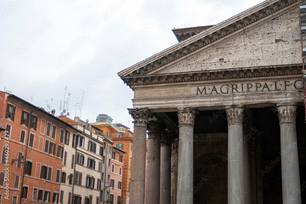 Details of the Pantheon in Rome