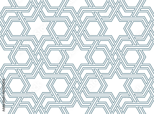 Geometric Islamic Seamless Patterns for decoration greeting card or interior. Vector Illustration.