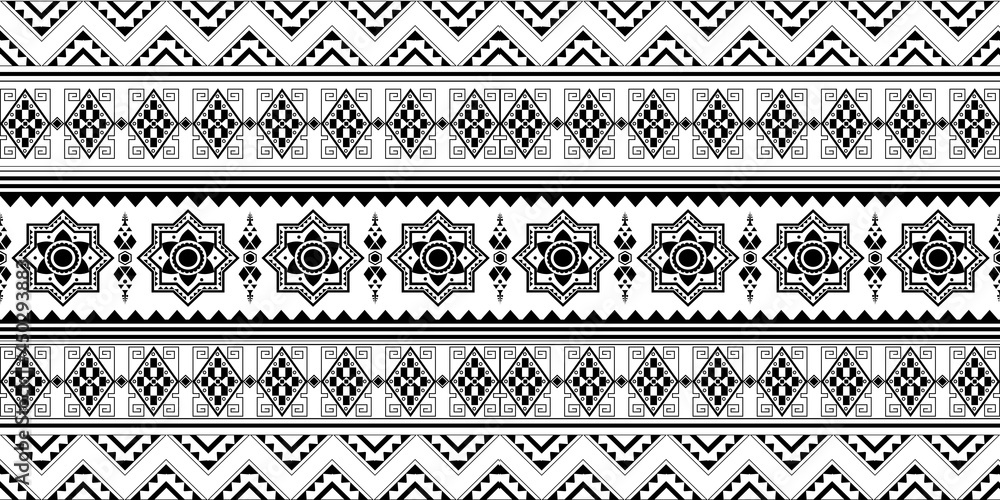 seamless ethnic pattern design.Geometric ethnic oriental ikat pattern traditional Design.Geometric ethnic oriental pattern traditional Design for background,carpet,clothing,wrapping,fabric,embroidery
