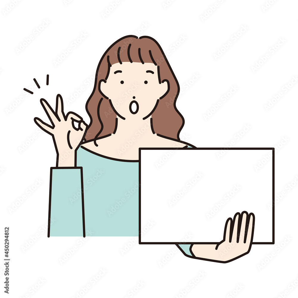 シンプル イラスト フリップを持ってokサインを出す女性 Stock Vector Adobe Stock シンプル イラスト フリップを持ってokサインを出す女性 Stock Vector Adobe Stock