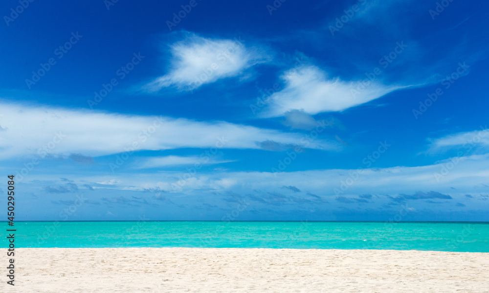 Maldives island with white sandy beach and sea Maldives island with white sandy beach and sea