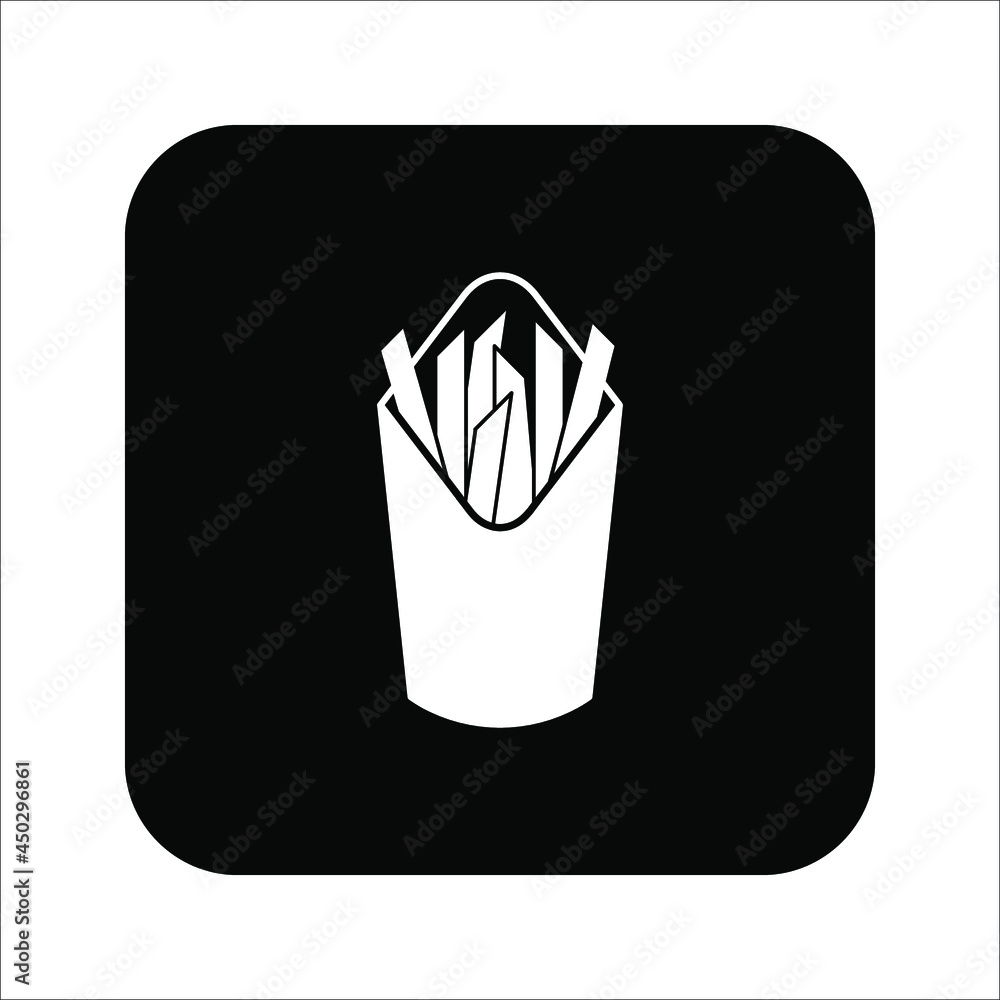 Fast Food French Fries Icon, vector illustration on White Background. color editable eps 10 Fast Food French Fries Icon, vector illustration on White Background. color editable eps 10