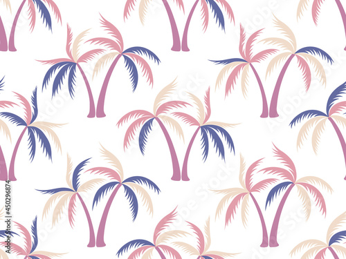 Palm tree minimal seamless pattern vector design.