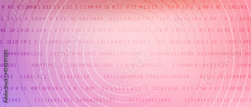 0 1 matrix digits big data tech vector background with fluid gra