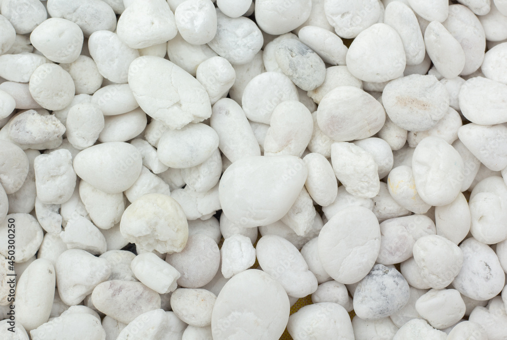 white pebbles stone texture background.