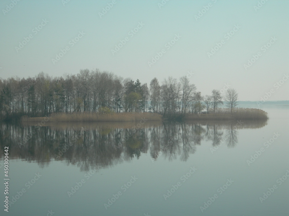 Fototapeta premium an island on the Dnipro river 
