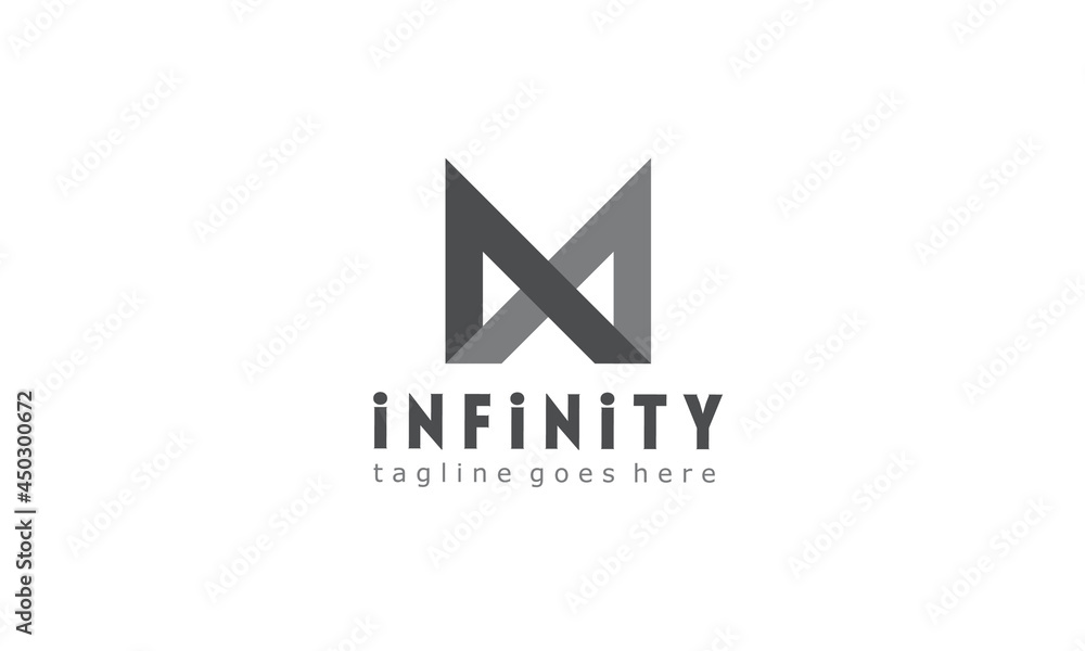 Letter M monogram ribbon logo design template Letter M monogram ribbon logo design template