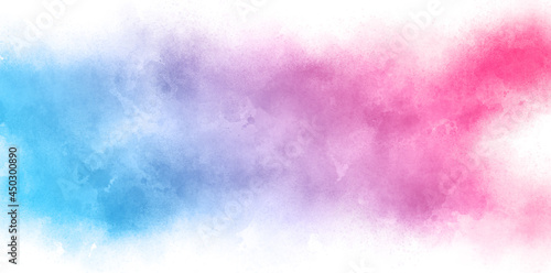 青とピンクのグラデーション、水彩の筆の跡、背景素材、テクスチャ	