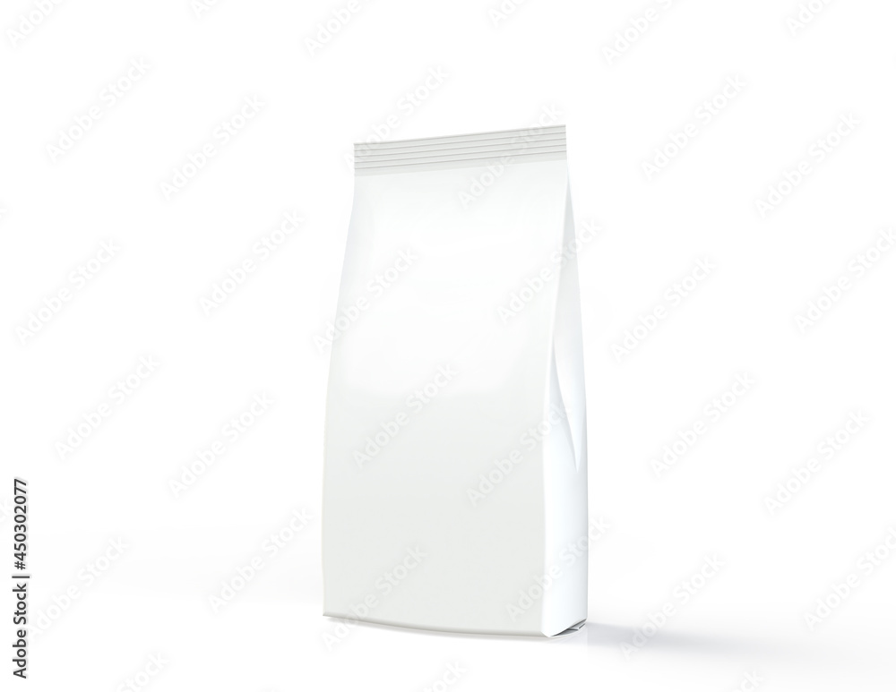 Flexible packaging mock-up with shadow and reflection Flexible packaging mock-up with shadow and reflection