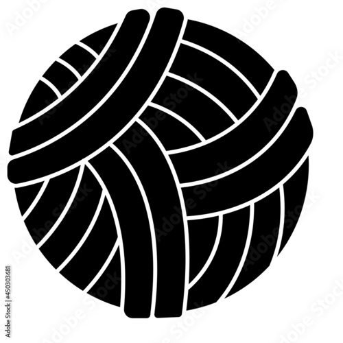 yarn ball solid icon