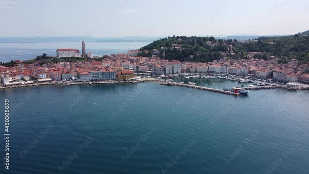 Aerial view of the amazing town of Piran in Slovenia. Aerial view of the amazing town of Piran in Slovenia.