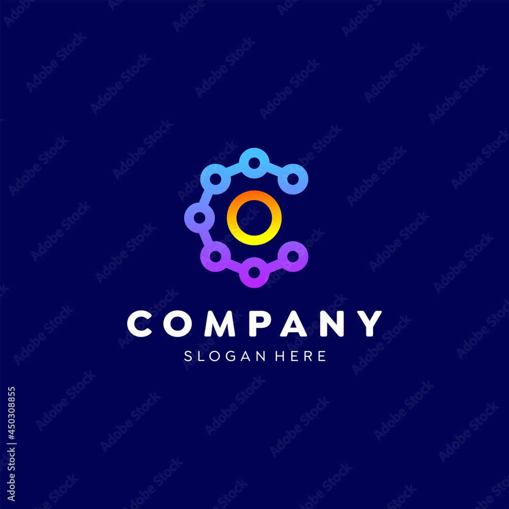 Letter c logo colorful gradient template design Letter c logo colorful gradient template design