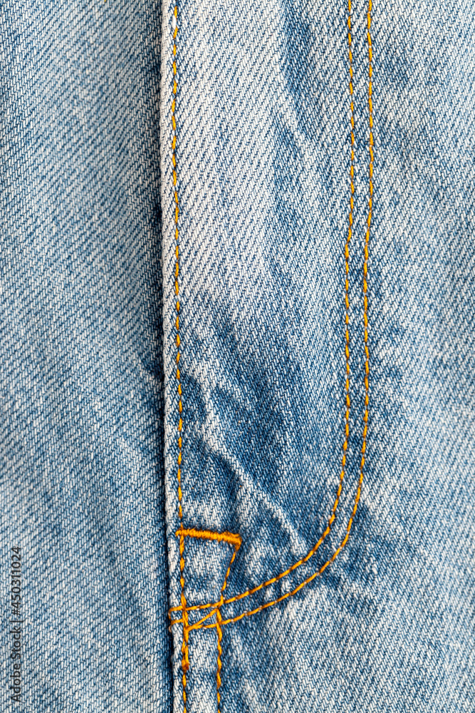 material made of blue denim