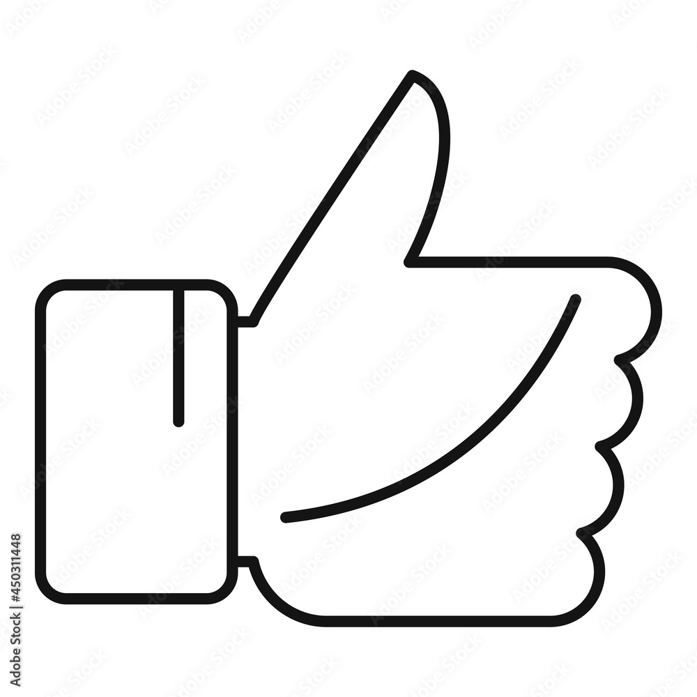 Quality thumb up icon outline vector. Best hand Quality thumb up icon outline vector. Best hand