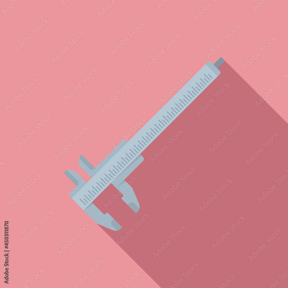 Micrometer icon flat vector. Dial caliper Micrometer icon flat vector. Dial caliper