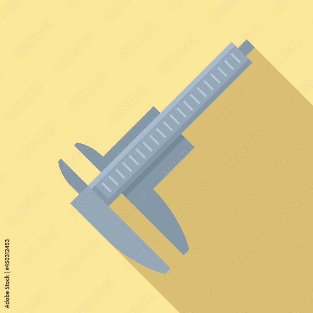 Precision caliper icon flat vector. Calliper vernier Precision caliper icon flat vector. Calliper vernier