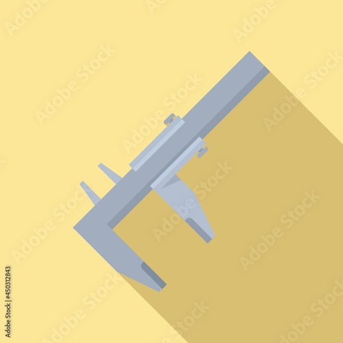 Engineering caliper icon flat vector. Calliper vernier