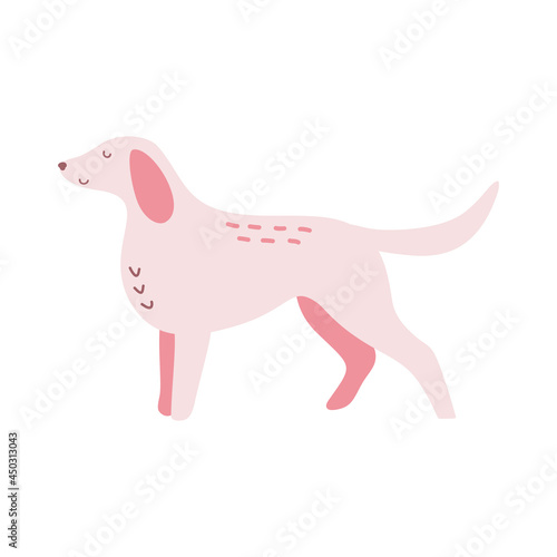 Isolated vector illustration of a Setter dog