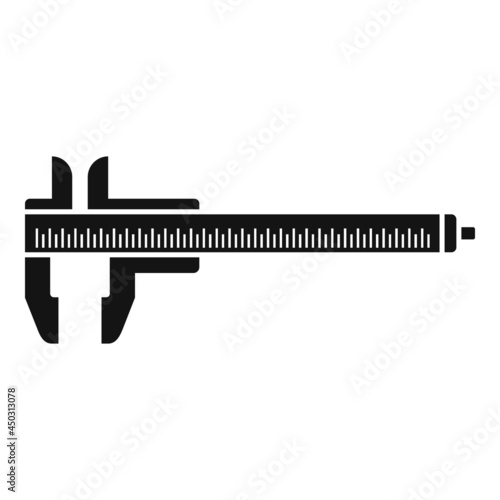 Dial caliper icon simple vector. Calliper tool