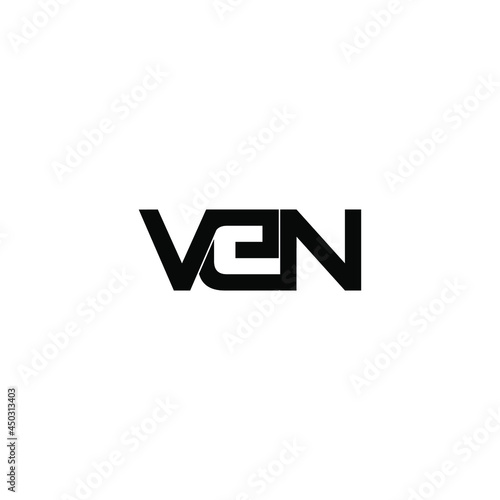 ven initial letter monogram logo design