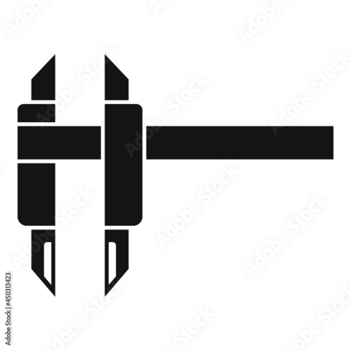 Caliper scale icon simple vector. Calliper vernier