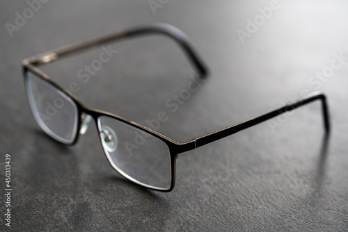 Close-up of glasses on table