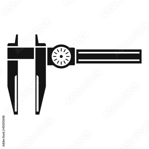 Slide caliper icon simple vector. Vernier micrometer