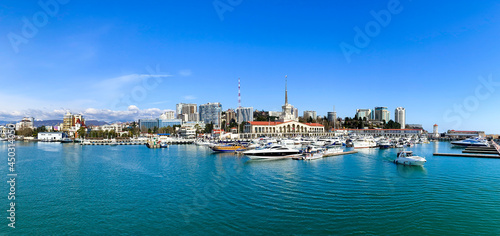 Sochi Marine Station and the yacht pier.