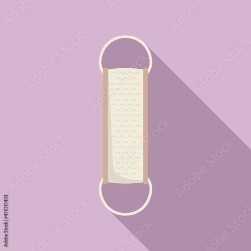 Woman washcloth icon flat vector. Hand fabric cloth