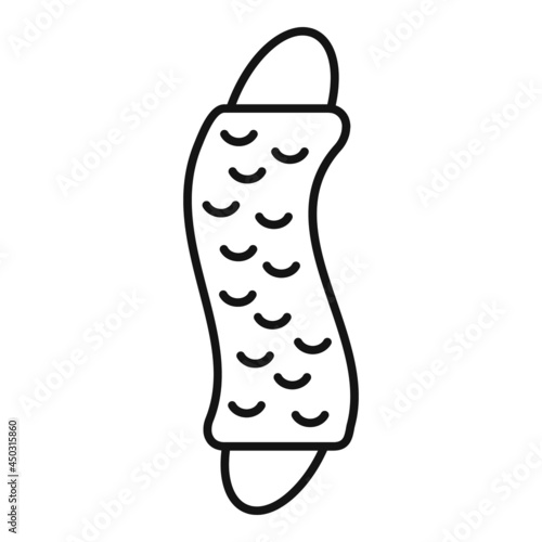 Bath washcloth icon outline vector. Hand fabric cloth