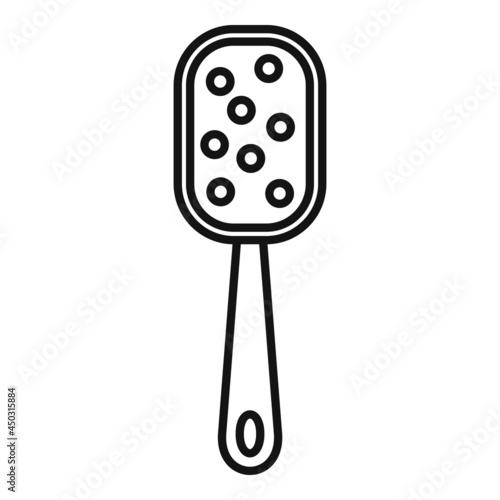 Handle washcloth icon outline vector. Fabric cloth