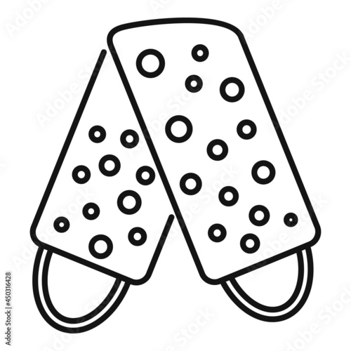 Bathroom washcloth icon outline vector. Hand cloth