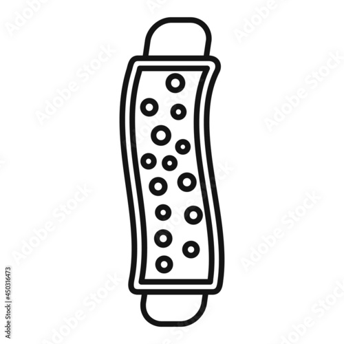Sponge washcloth icon outline vector. Fabric cloth