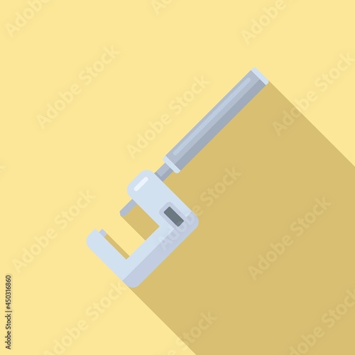 Micrometer calliper icon flat vector. Precision caliper