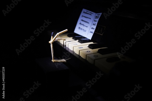 the piano in the classroom