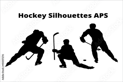 set of hokey silhouettes ,  line isolated or logo isolated sign symbol vector, outline and stroke style Collection of high-quality black style vector illustration,