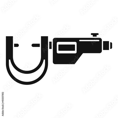 Micrometer dimensions icon simple vector. Precision vernier