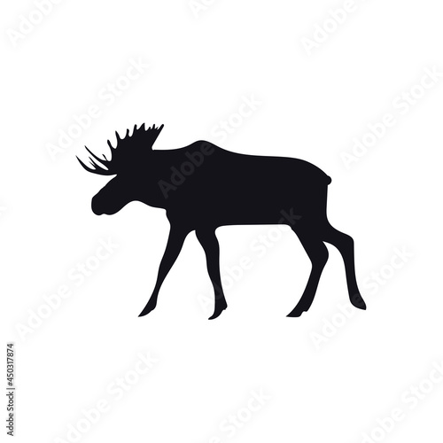A moose silhouette. Vector