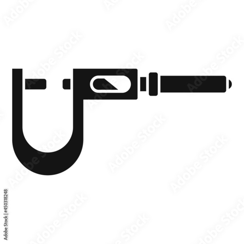 Micrometer instrument icon simple vector. Precision vernier