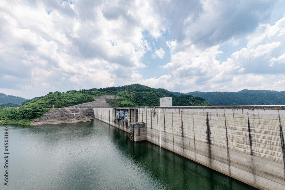 Landscape with a dam